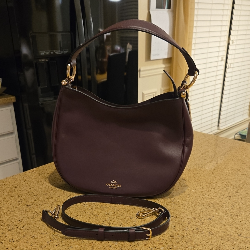 Coach Burgundy Mae Hobo Crossbody